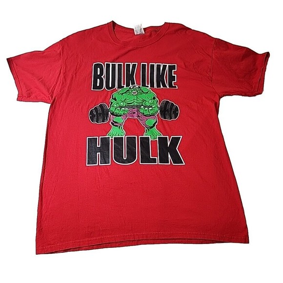 Disney Marvel Bulk Like The Hulk Weightlifting Gym Superhero T-shirt‎ Mens Large - Picture 1 of 6
